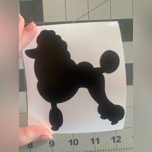 Black Poodle Vinyl Decal